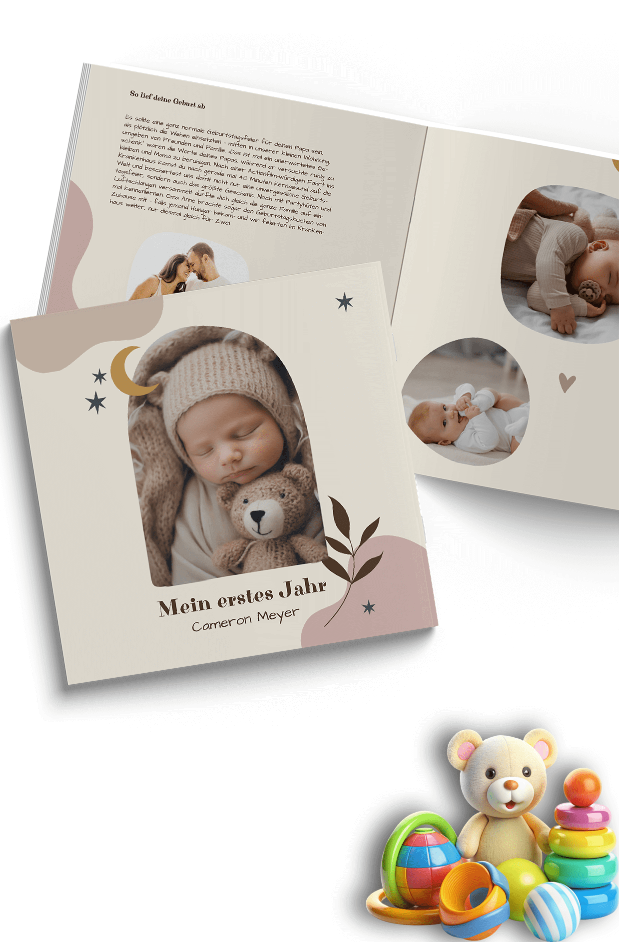 Babyfotobuch im quadratischen Format erstellen