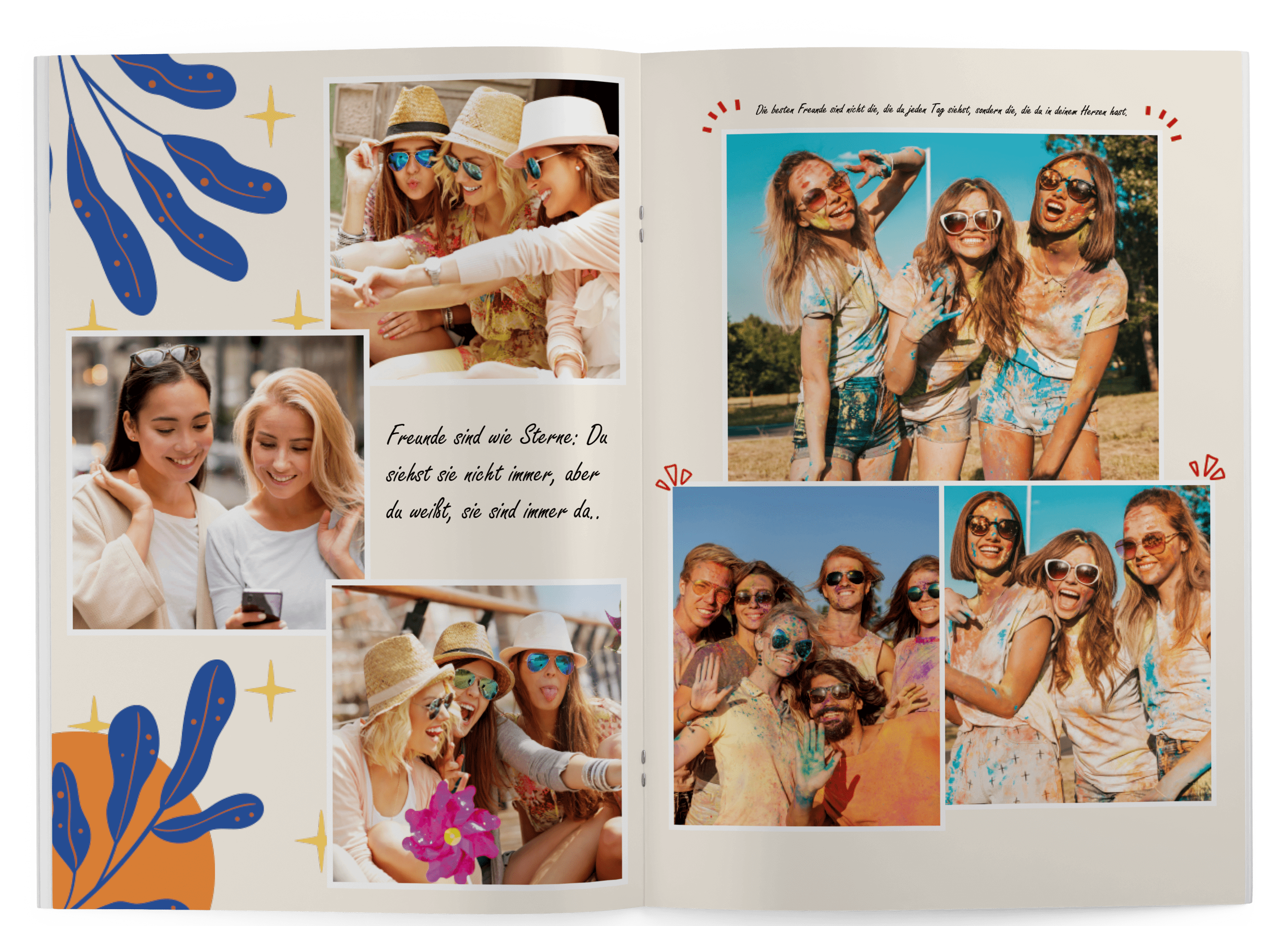 Template for photo book for best friend with heartfelt photographs