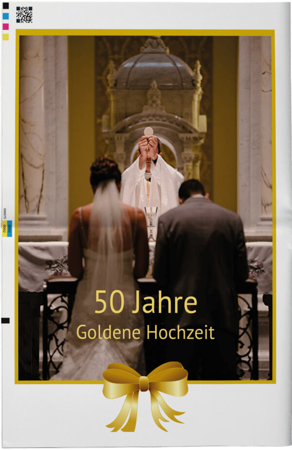 Beispiel für die Titelseite einer Hochzeitszeitung zur Goldenen Hochzeit