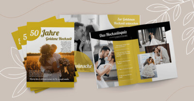 Hochzeitsmagazin für Goldhochzeit online gestalten und drucken lassen