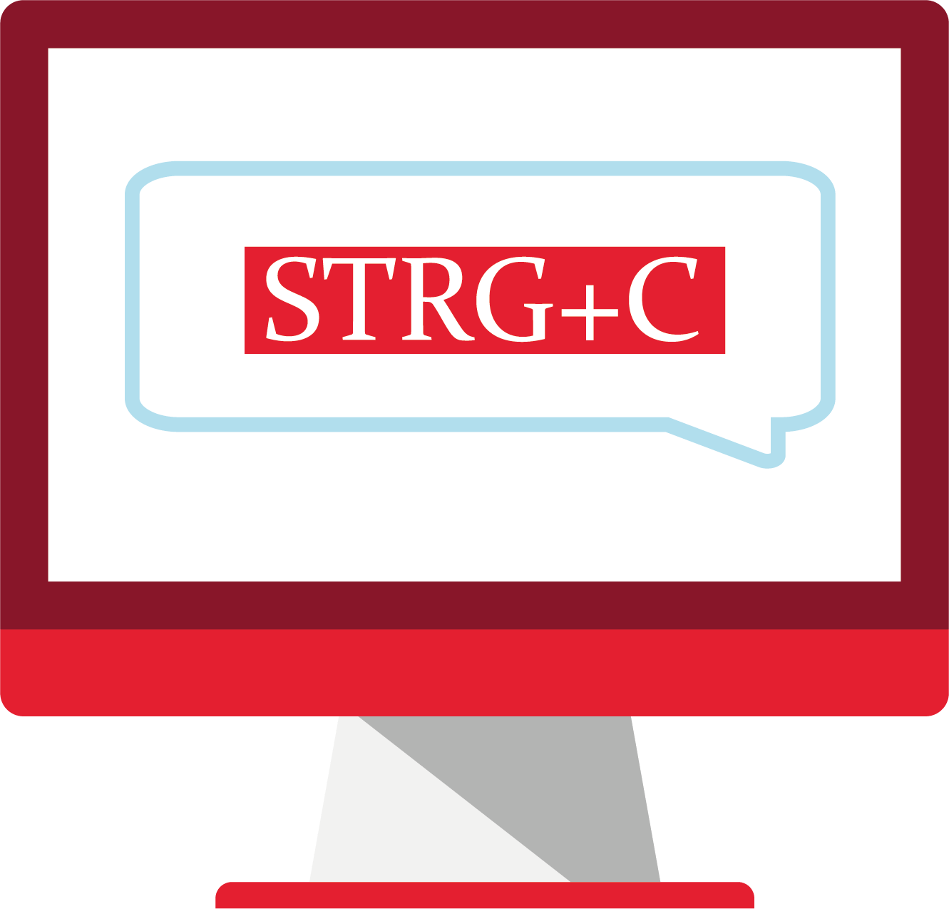 Text mit Tastenkürzel STRG + C kopieren