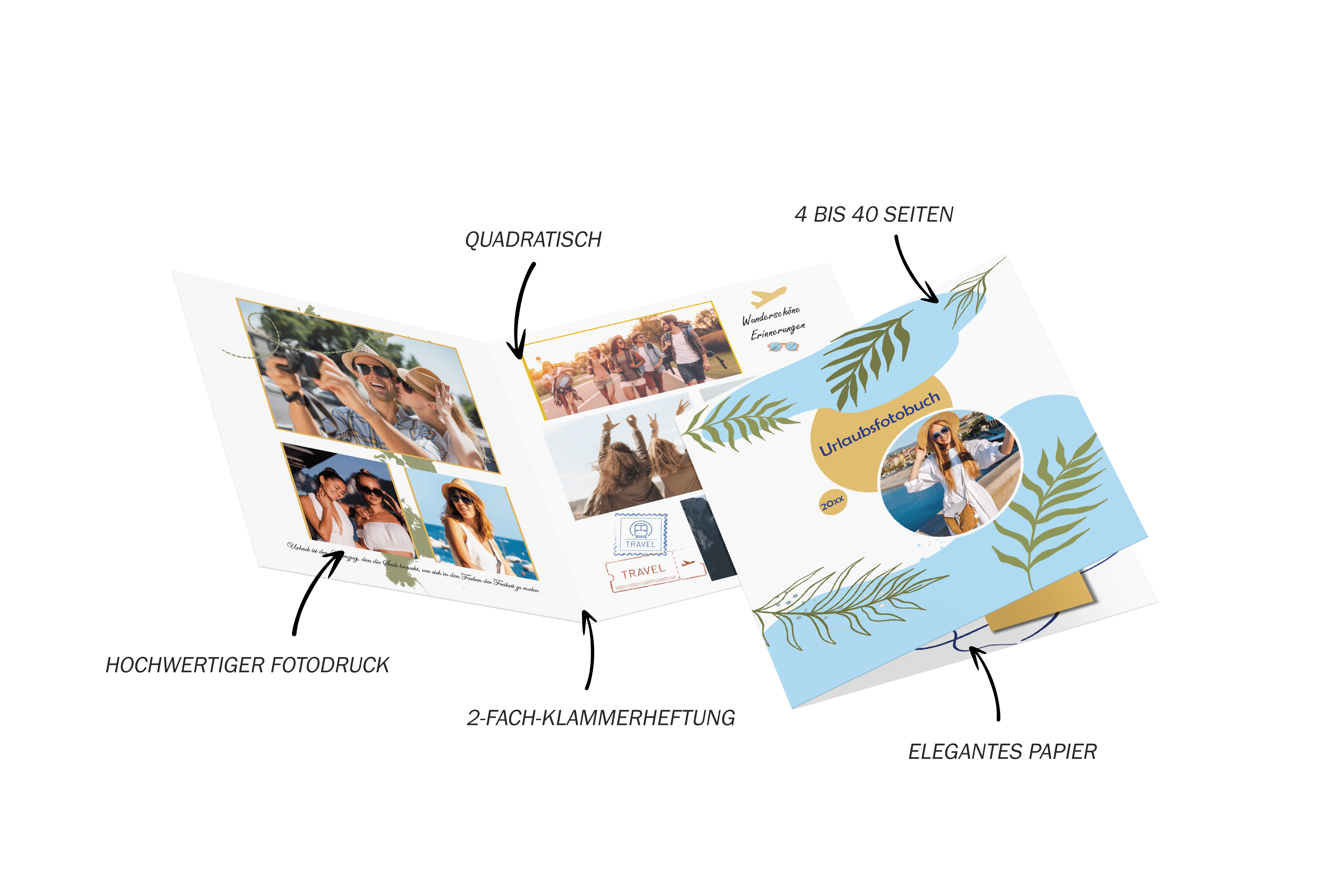 Design and print holiday photo book in square format
