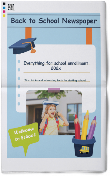 Design your school enrolment newspaper