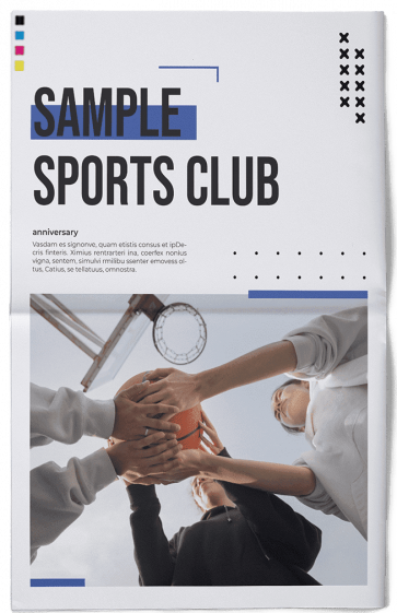 Design your sports club newspaper