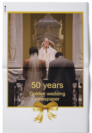 Golden Wedding Newspaper