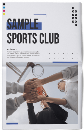 Design your sports club newspaper