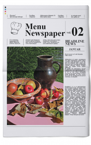 Design your menu newspaper