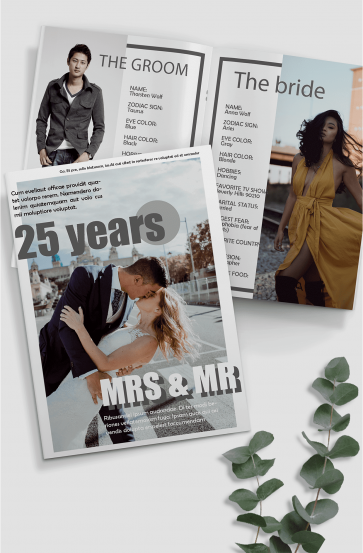 Magazine de mariage argenté